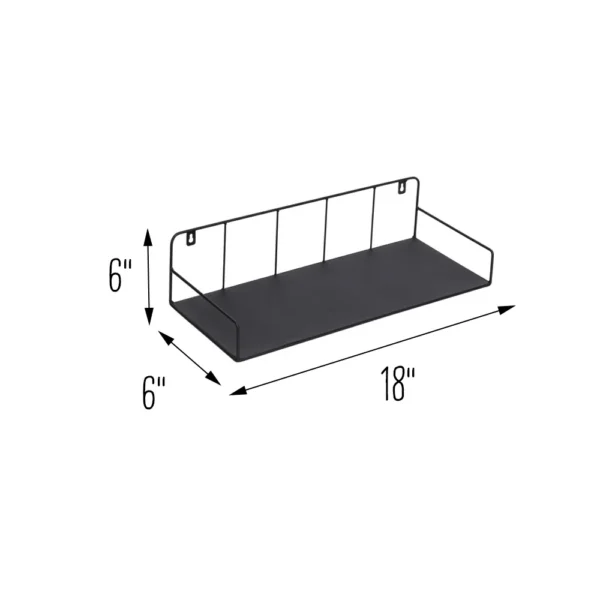 10" x 24" Black Metal Floating Accent Shelf - Image 3
