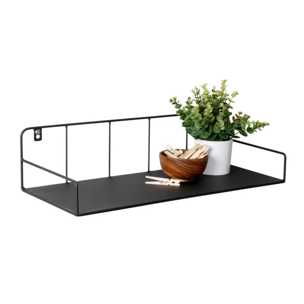 10" x 24" Black Metal Floating Accent Shelf - Image 4