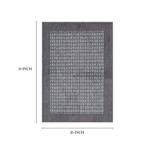 Farmhouse Faux Sisal Olefin Gray Border Indoor Accent Rug, 1'8"x2'6" - Image 2