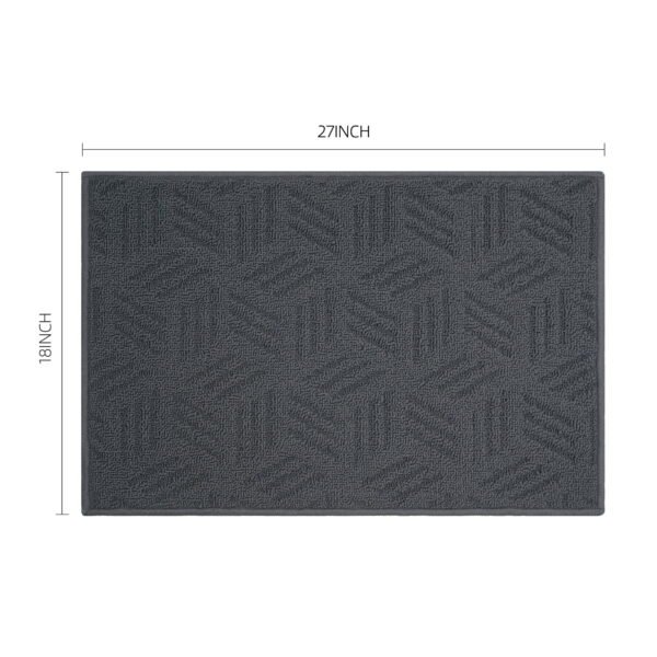 Solid High Low Loop Kitchen Mat 18"x 27" Gray Flannel - Image 3