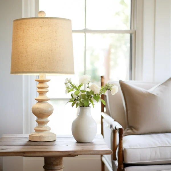 Retro Table Lamp for Living Room Bedroom 20.5" Farmhouse Nightstands - Image 3